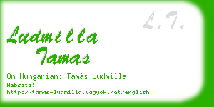 ludmilla tamas business card