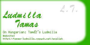 ludmilla tamas business card